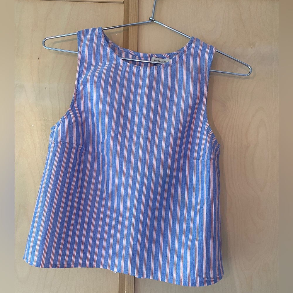 Roberto Collina Sleeveless Top with Bottoned Back - Size Small